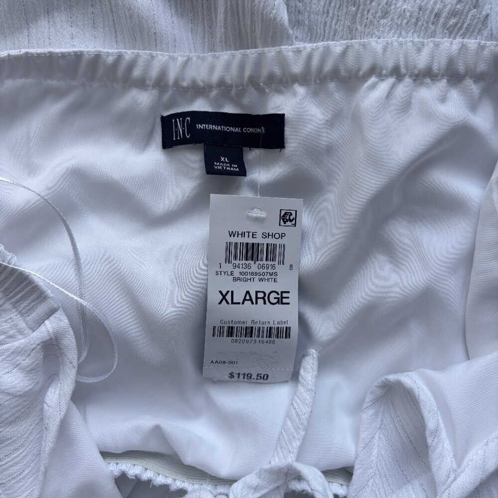 INC International Concepts White & Silver Halter-Neck Tiered Maxi Dress NWT - Picture 10 of 10